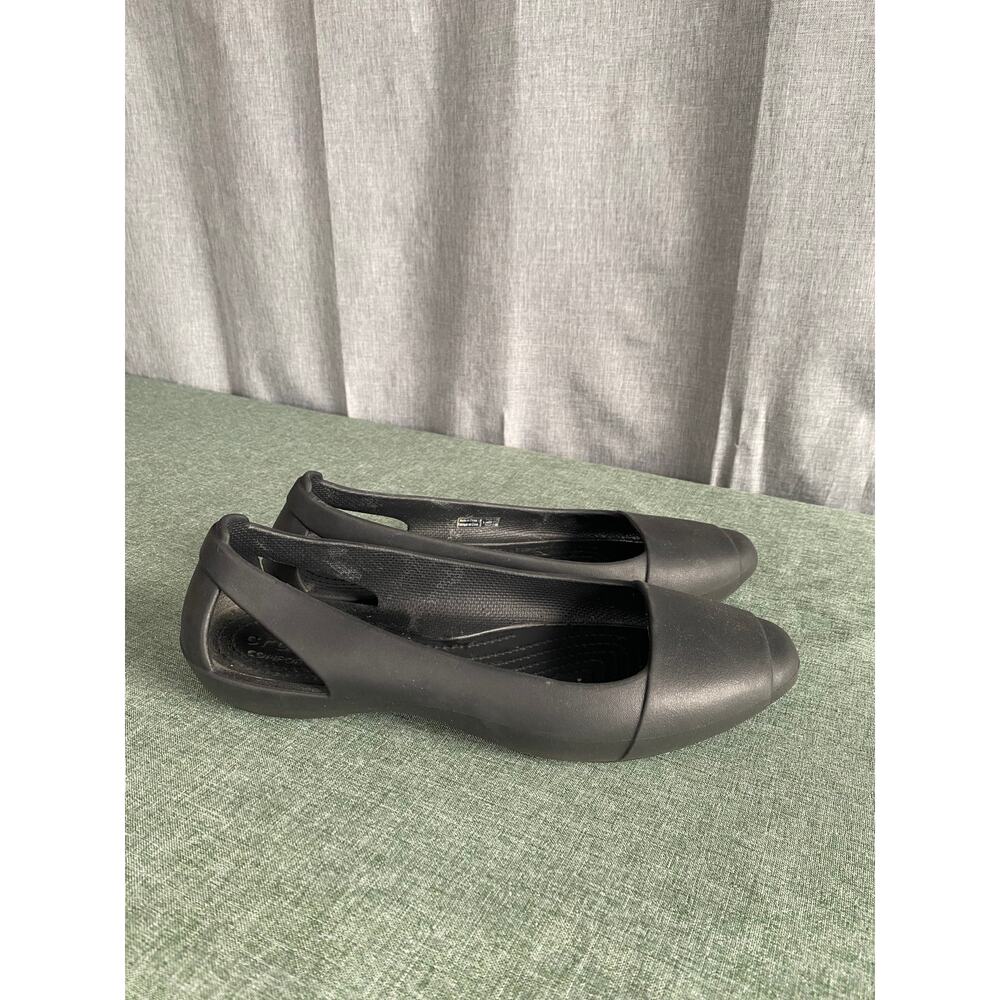 Women’s Crocs Black Ballet Flats – Size 9 – Iconic Comfort Slip-Ons - Picture 5 of 5